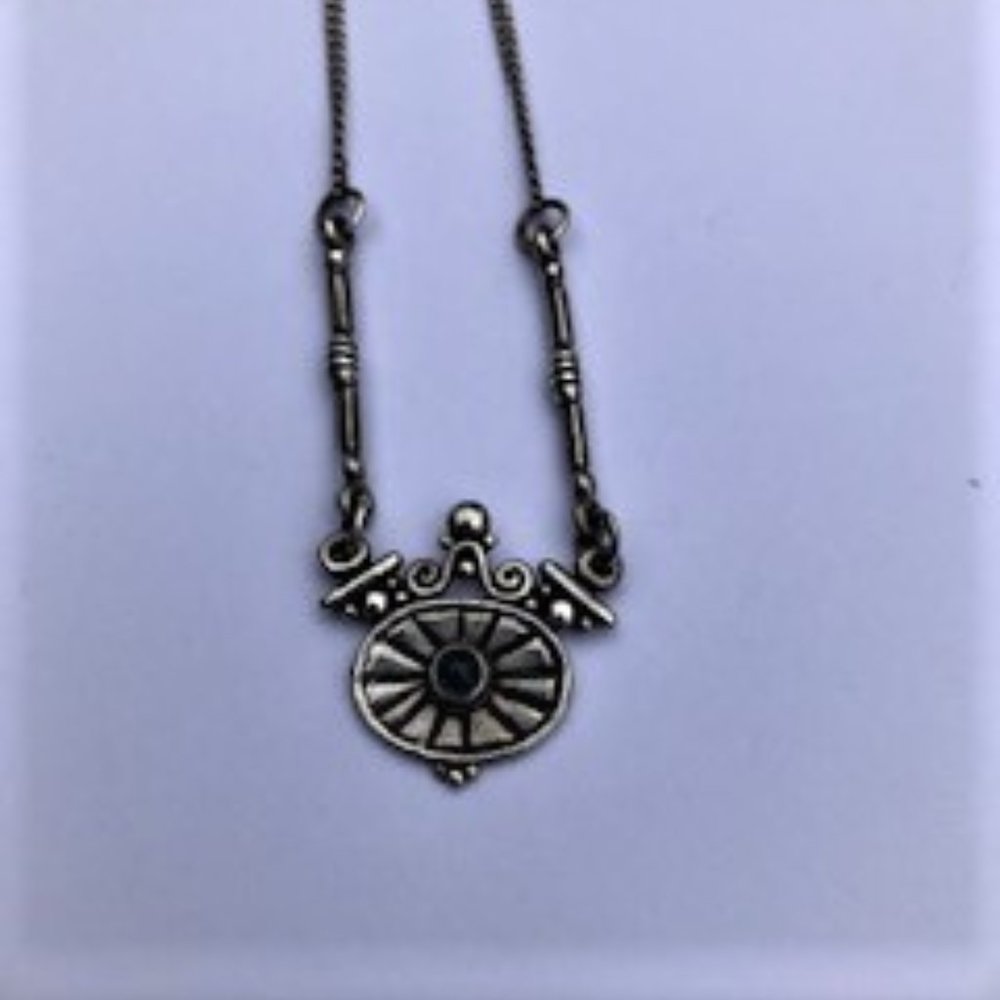 ⬇️Bill Mahonski Handcrafted Silver/Blue Necklace & Earrings - Picture 4 of 10